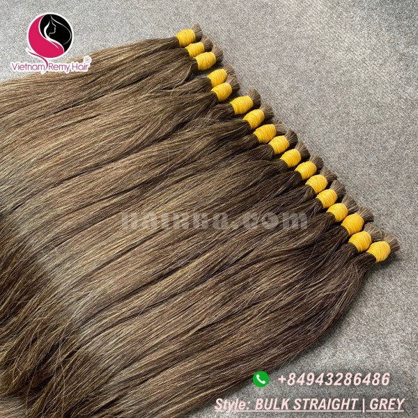 Tóc nối thẳng màu xám - Công Ty TNHH Việt Nam Remy Hair